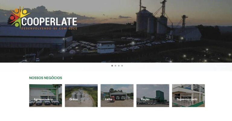 Catavento desenvolve o novo site institucional da Cooperlate em Serafina Corrêa